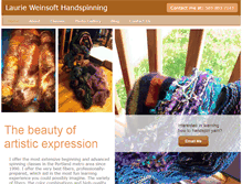 Tablet Screenshot of laurieweinsofthandspinning.com